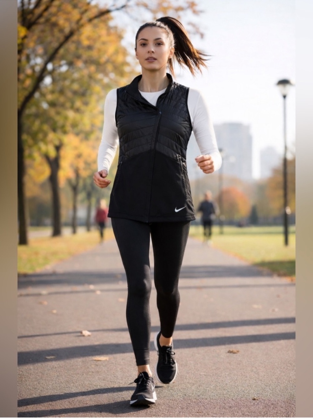 Nike Running Women’s Essential Padded Field Vest Quilted Black Size XL